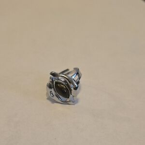 Silver and Black Ring